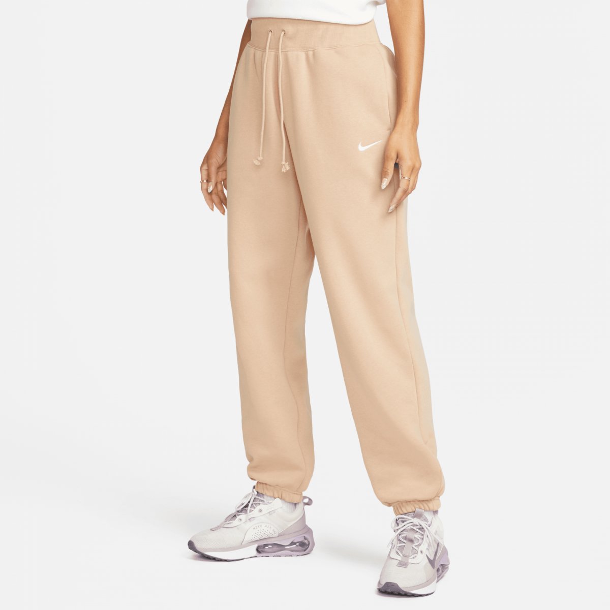 Nike Sportswear Phoenix Fleece Beige Women's lifestyle pants - Pants ...