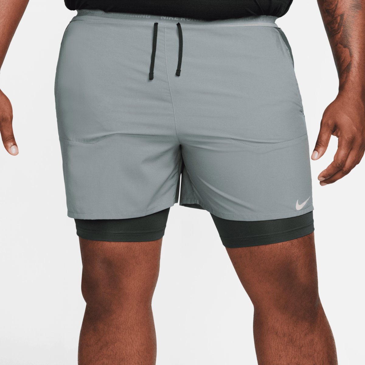 Nike Dri-FIT Stride Grey Men's running shorts - Shorts - Clothes - Men ...