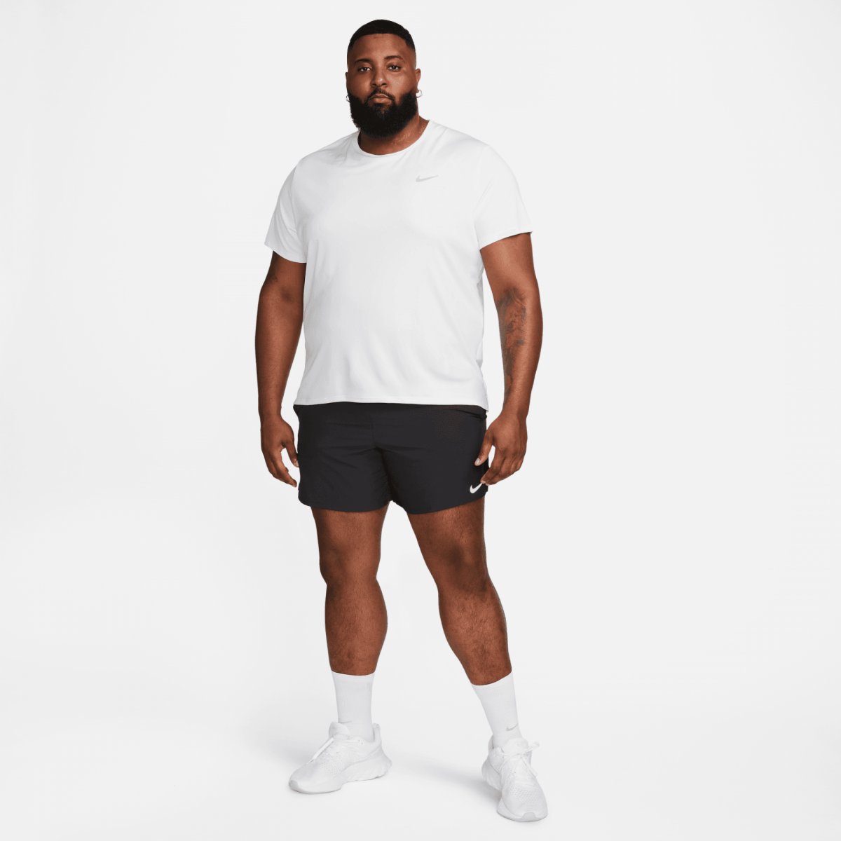 Nike Dri-FIT UV Miler White Men's training tee - Tshirts - Clothes ...