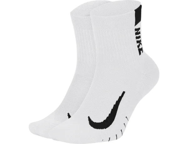 Nike Multiplier Running Ankle Socks (2 Pair) White