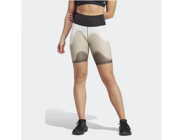 adidas X Marimekko Optime Training Bike Short Tights Beige/White