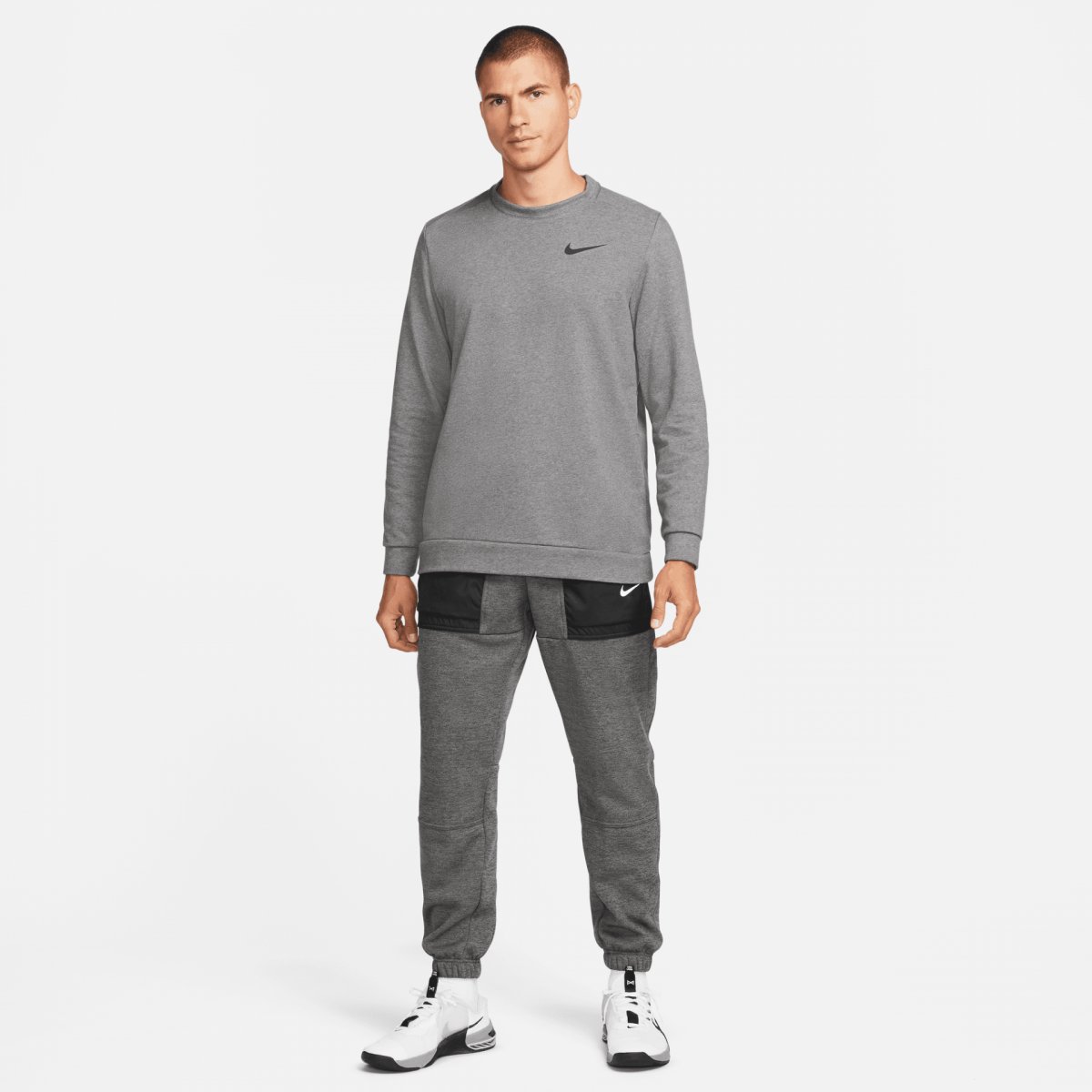 Nike Dri-FIT Grey Men's training hoodie - Hoodies - Clothes - Men - Forpro
