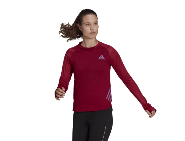 adidas Parley Adizero Long Sleeve Running Tee Red