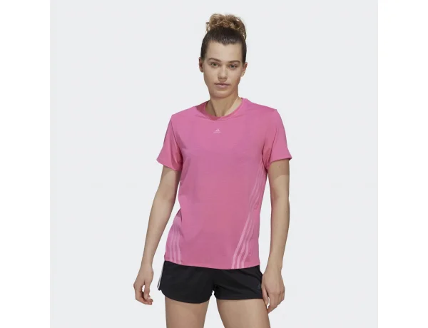 adidas Train Icons 3-Stripes Tee Pink