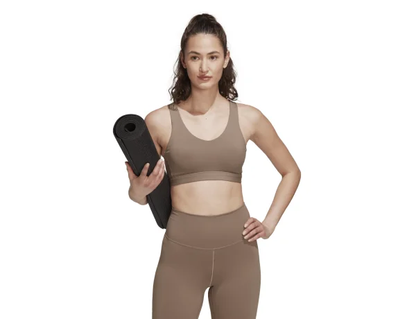 adidas CoreFlow Luxe Medium-Support Bra Beige