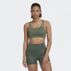 adidas Yoga Luxe Studio Light-Support Fire Bra Green Oxide